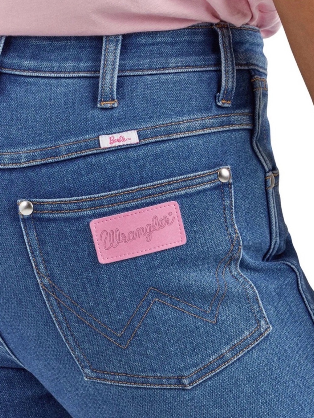 Wrangler x Barbie Jeans Wide Flare Girls Size 18 Slim